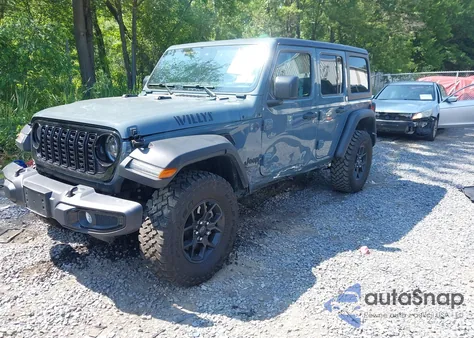 2024 Jeep Wrangler 4-Door Willys 4X4 из США, поврежденный, VIN 1C4PJXDGXRW302725